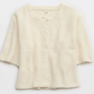 Aerie Unreal Short Sleeve Cardigan